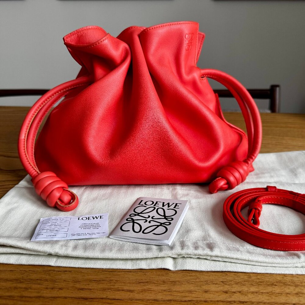 Loewe Flamenco Medium Clutch Bag Sunrise Orange